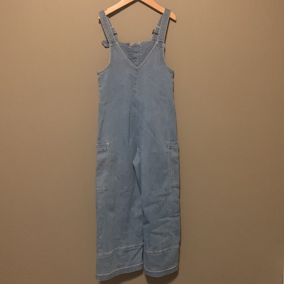 Habitual Girls denim overall jumpsuit with pockets.  Size 7/8 - Picture 3 of 4